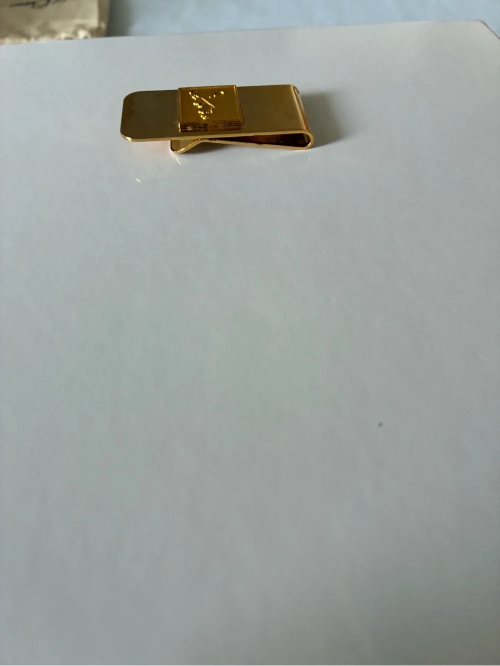 Vintage Gold Money Clip with Runner Emblem - Unbranded